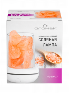 Светильник декоративный настольный ночник RGB с кристаллами соли Огонёк OG-LDP23